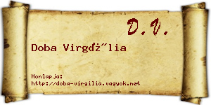 Doba Virgília névjegykártya